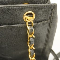 Chanel Shoulder Bag Caviar Skin Black Women's