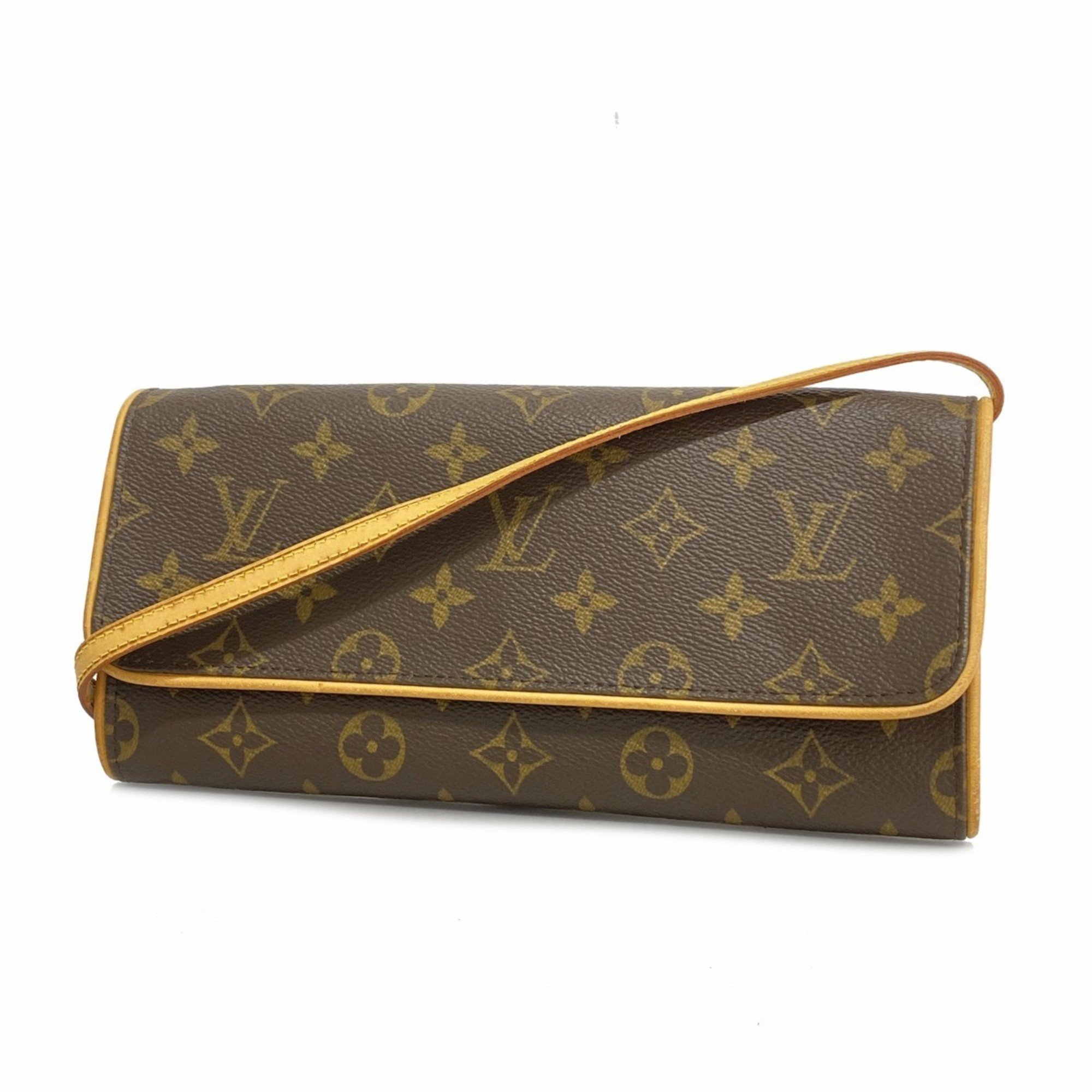 Louis Vuitton Shoulder Bag Monogram Pochette Twin GM M51852 Brown Women's