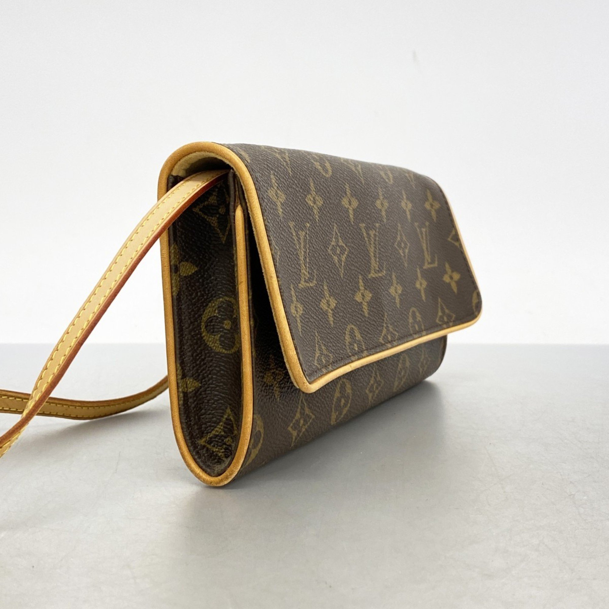 Louis Vuitton Shoulder Bag Monogram Pochette Twin GM M51852 Brown Women's