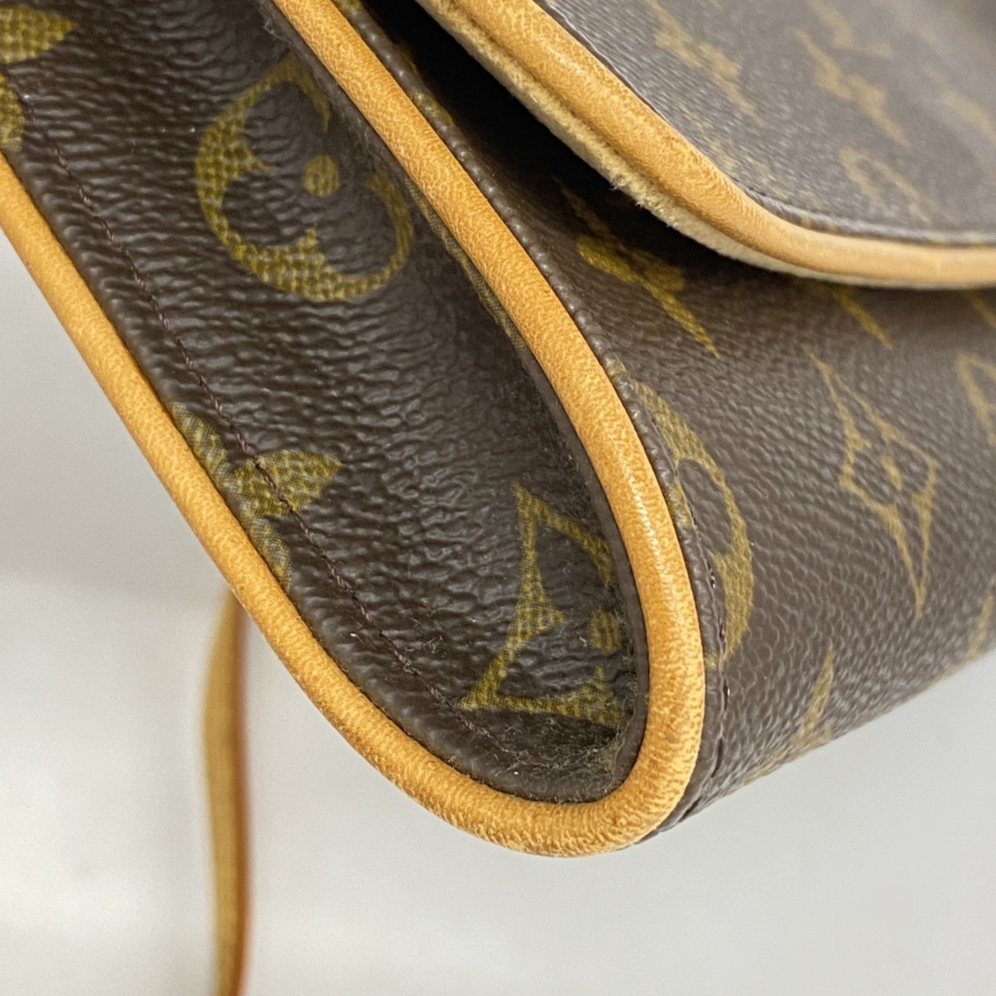 Louis Vuitton Shoulder Bag Monogram Pochette Twin GM M51852 Brown Women's