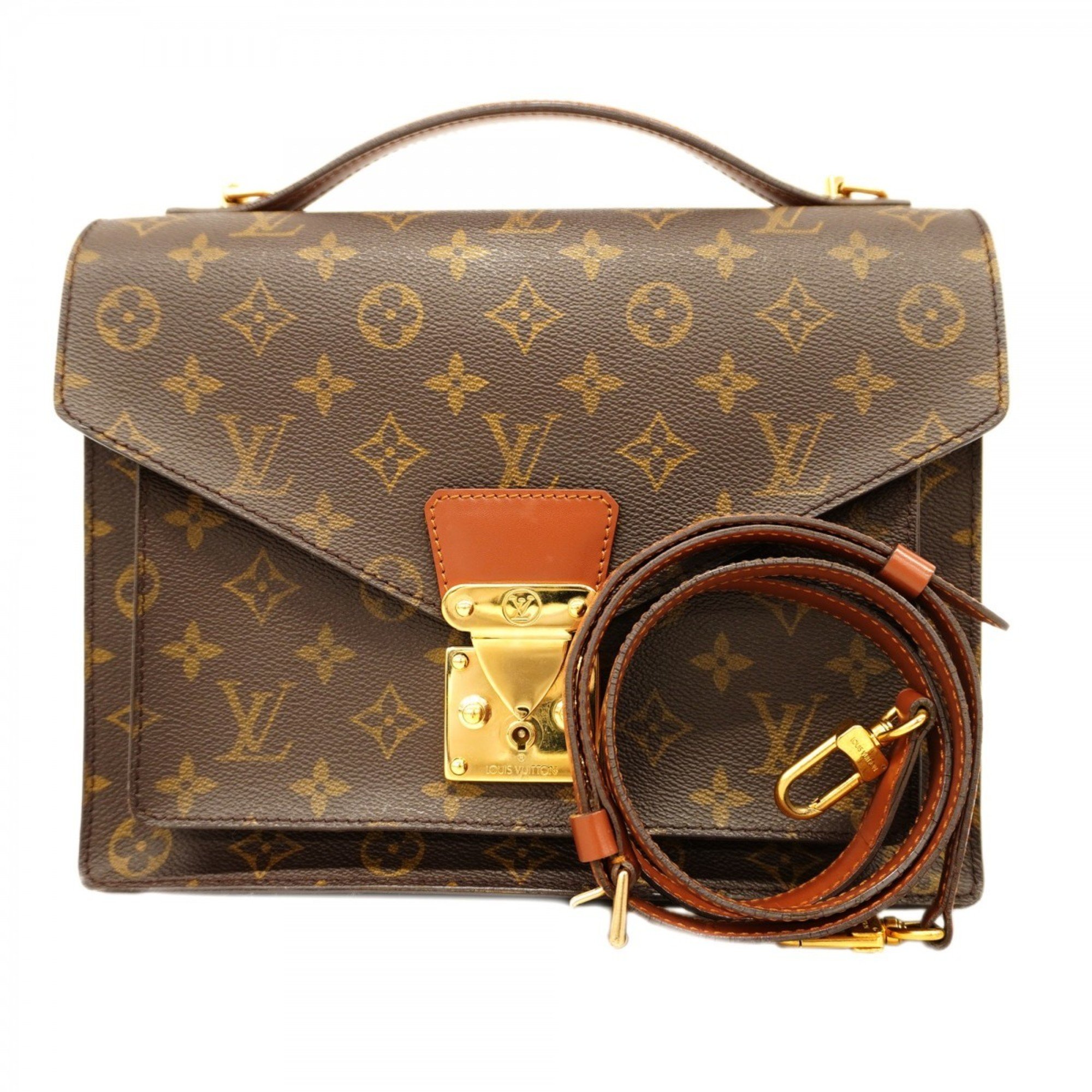 Louis Vuitton Shoulder Bag Monogram Monceau M51185 Brown Women's