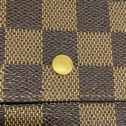 Louis Vuitton Tri-fold Long Wallet Damier Porte Tresor International N61215 Brown Men's Women's