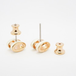 Hermes earrings Pop Ash GP plating white rose gold ladies