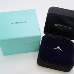 Tiffany ring solitaire half eternity diamond Pt950 platinum 0.32ct size 9 ladies