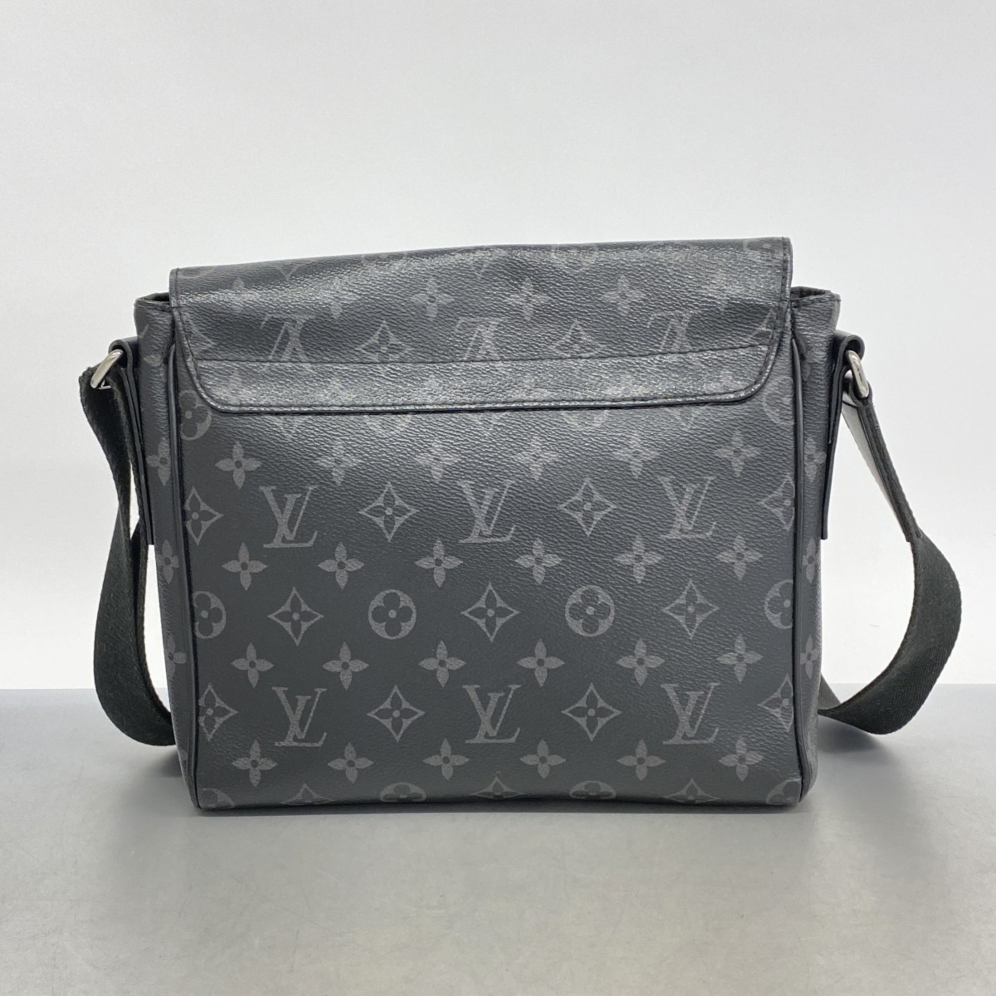 Louis Vuitton Shoulder Bag Monogram Eclipse District PMNV2 M45272 Black Grey Men's