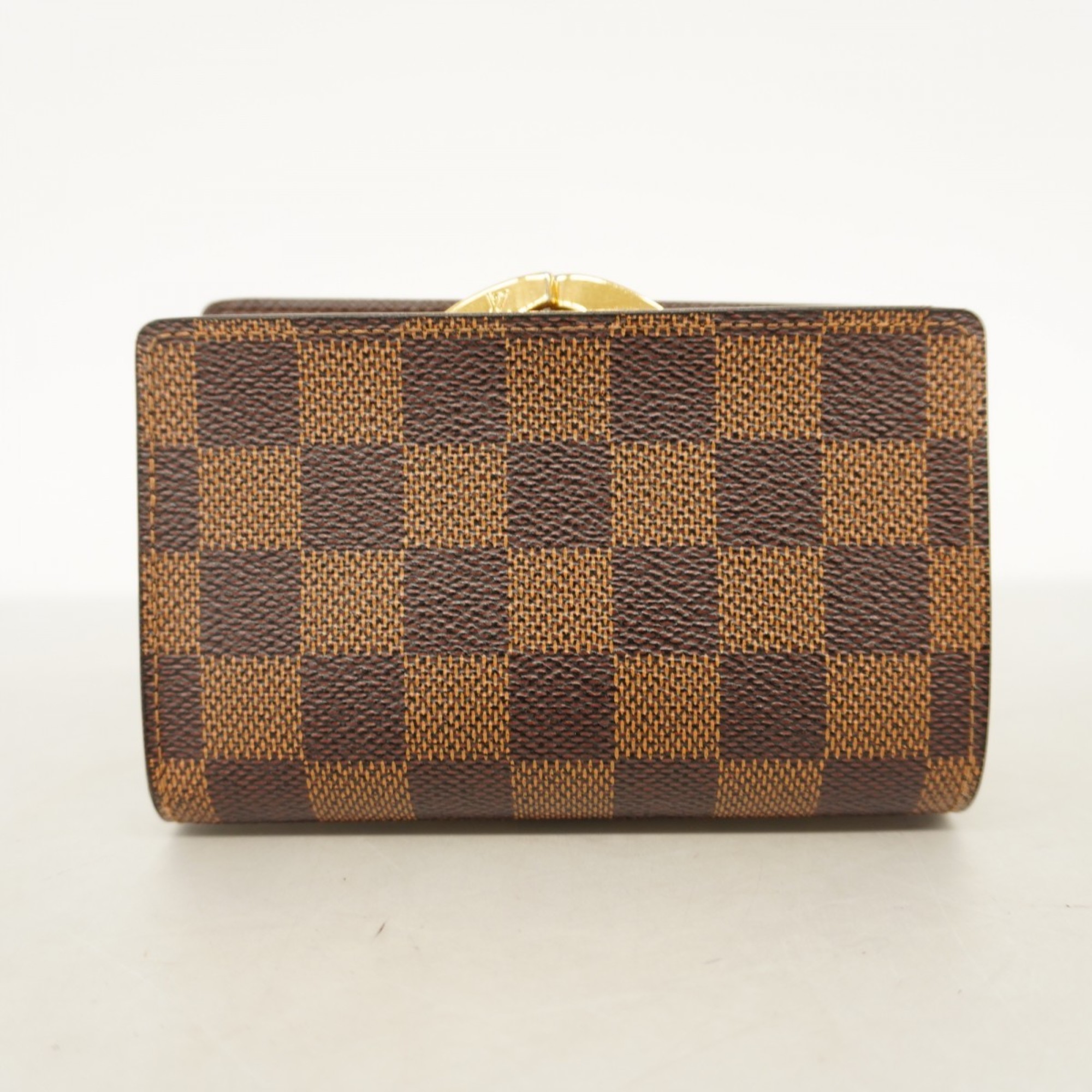 Louis Vuitton Wallet Damier Porte Monnaie Viennois N61664 Brown Women's