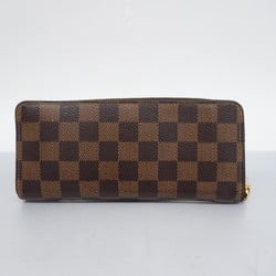 Louis Vuitton Long Wallet Damier Portefeuille Clemence N41626 Ebene Rose Ballerine Ladies