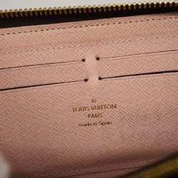 Louis Vuitton Long Wallet Damier Portefeuille Clemence N41626 Ebene Rose Ballerine Ladies