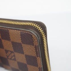 Louis Vuitton Long Wallet Damier Portefeuille Clemence N41626 Ebene Rose Ballerine Ladies