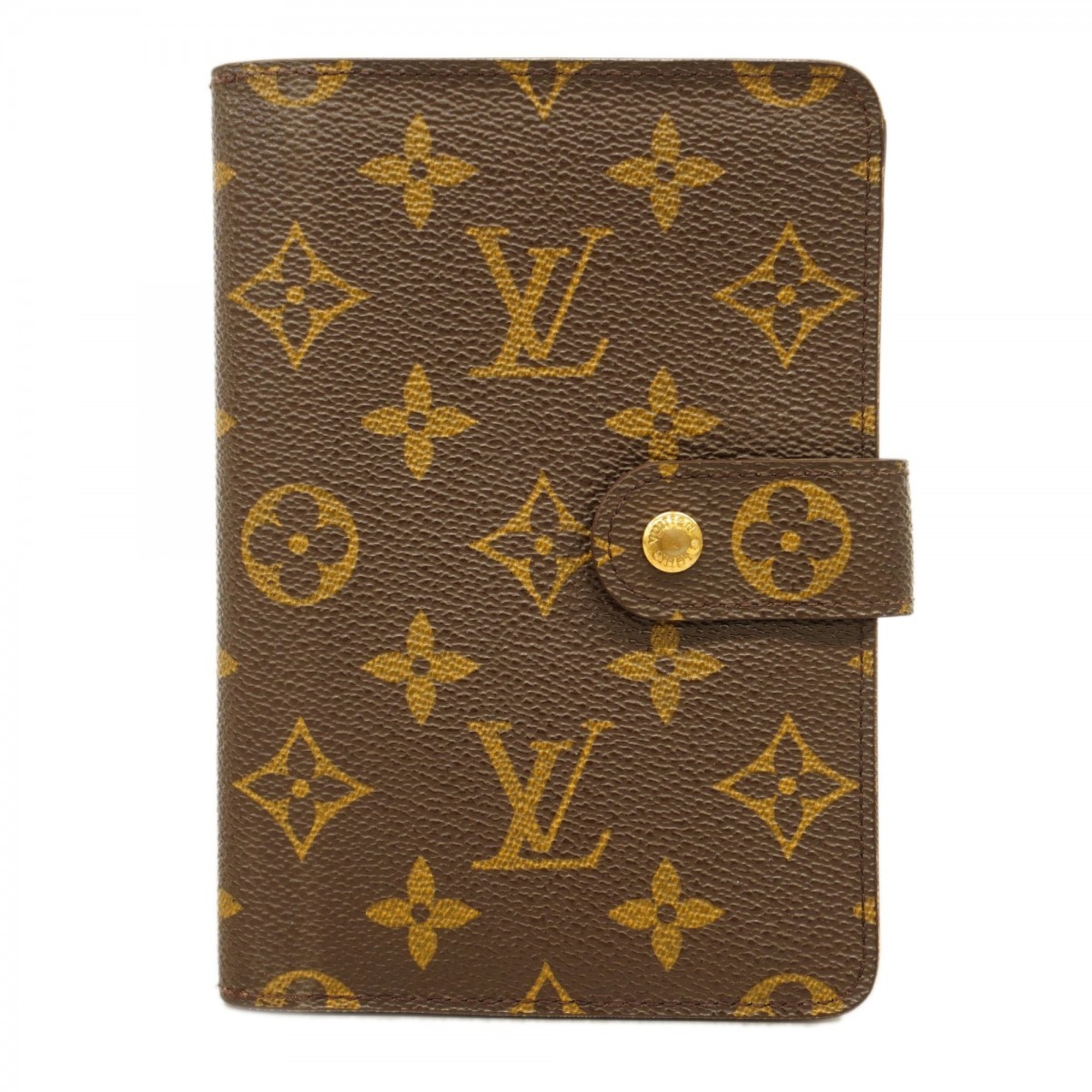 Louis Vuitton Wallet Monogram Porte Papier Zip M61207 Brown Women's