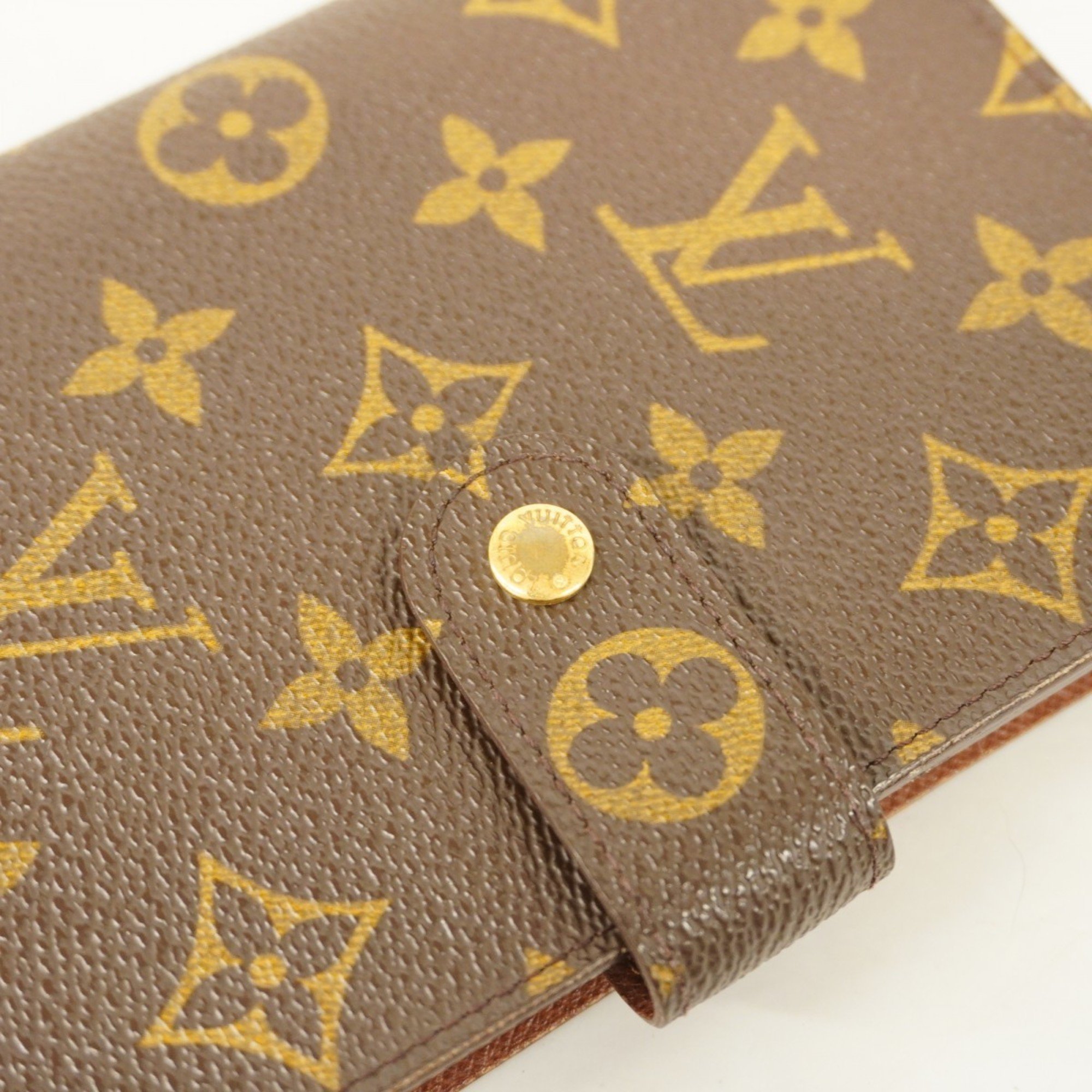 Louis Vuitton Wallet Monogram Porte Papier Zip M61207 Brown Women's