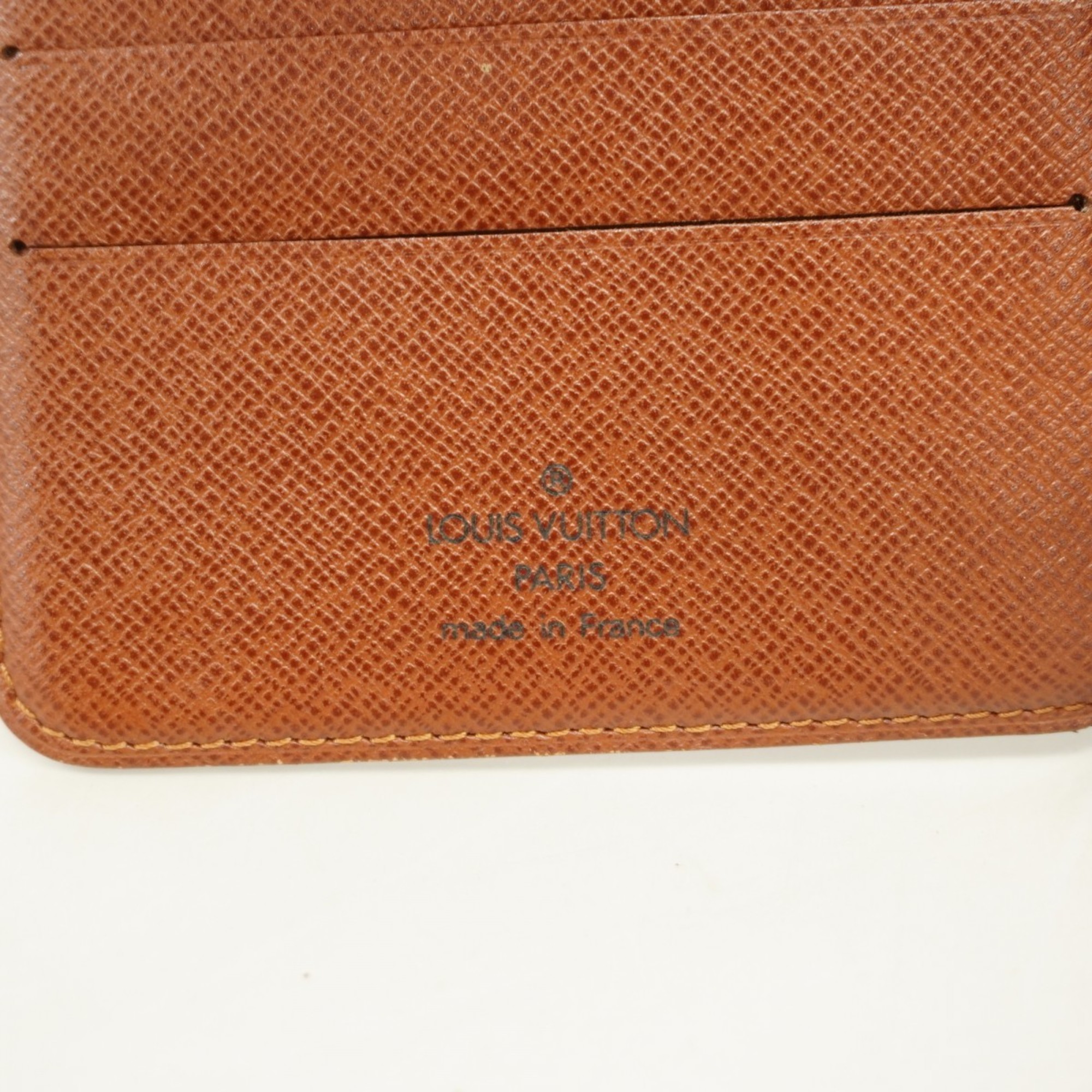 Louis Vuitton Wallet Monogram Porte Papier Zip M61207 Brown Women's