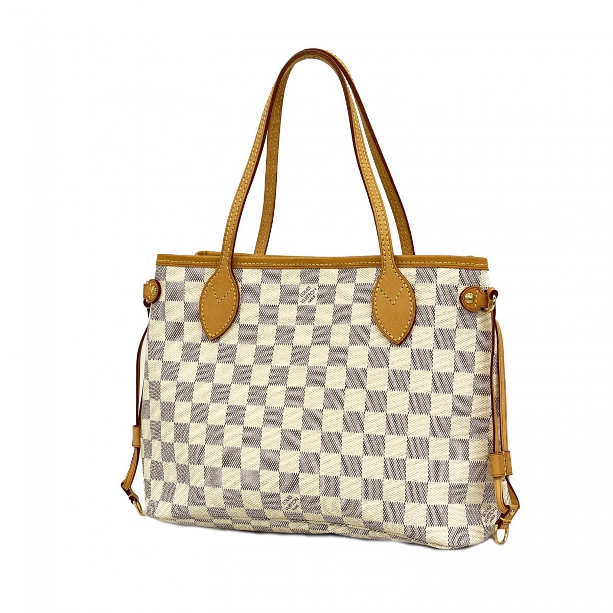 Louis Vuitton Tote Bag Damier Azur Neverfull PM N41362 White Women's