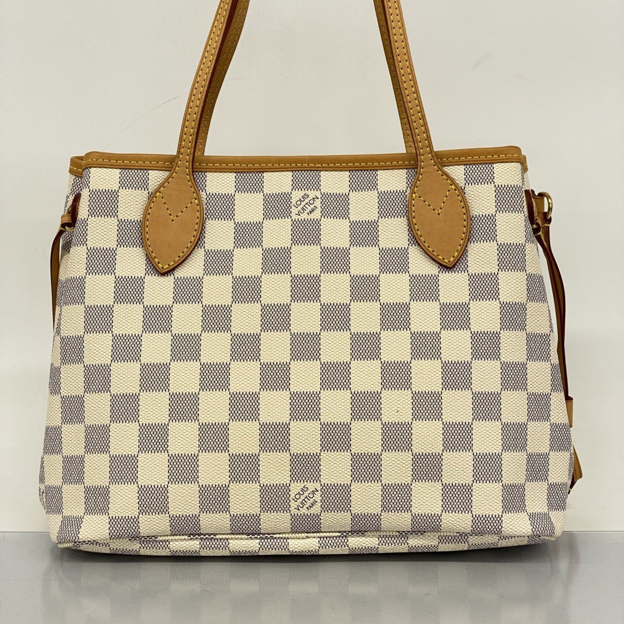 Louis Vuitton Tote Bag Damier Azur Neverfull PM N41362 White Women's