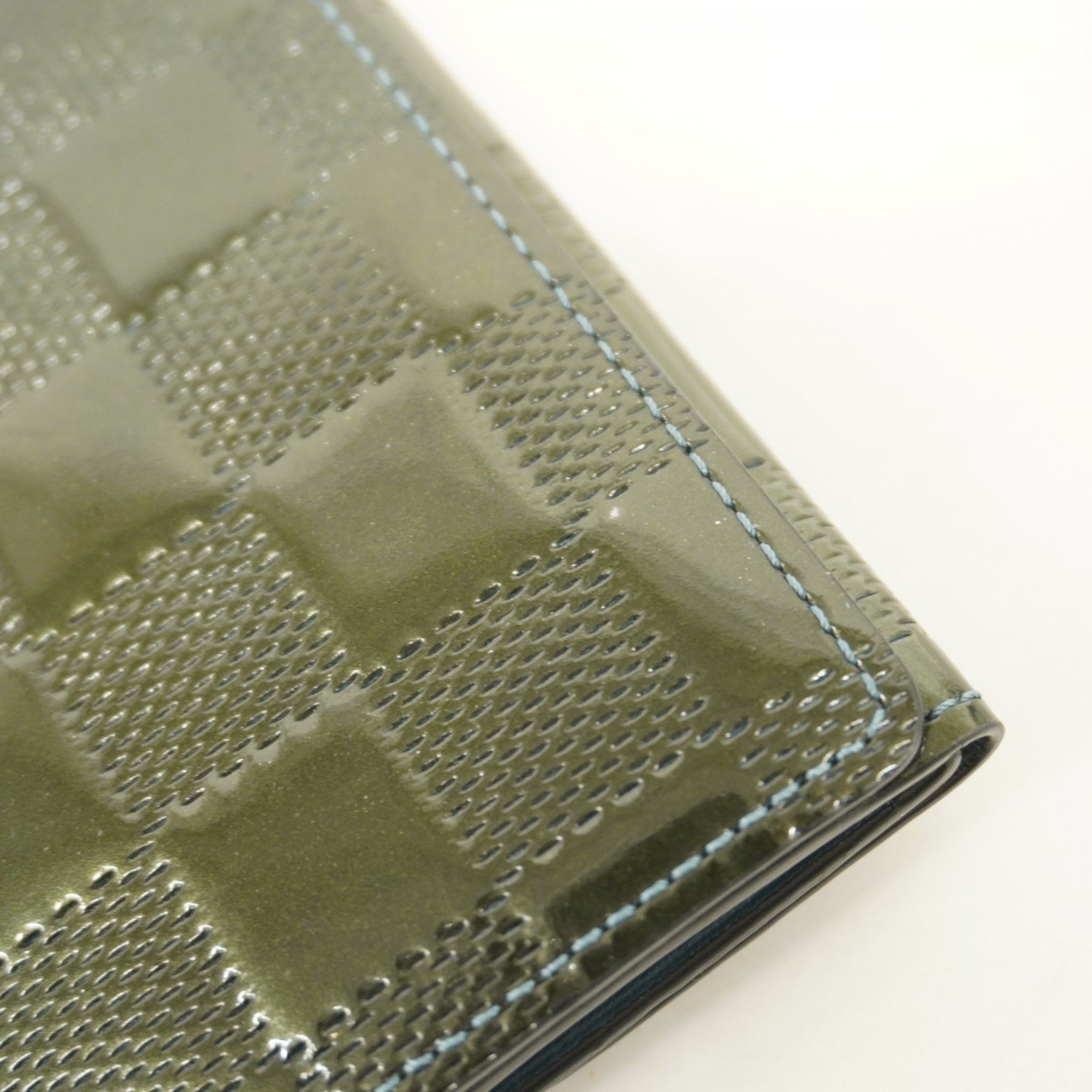 Louis Vuitton Wallet/Coin Case Damier Vernis Ludlow M92136 Khaki Women's