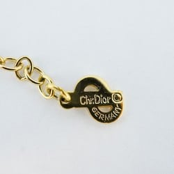 Christian Dior Necklace CD Circle GP Plated Gold Ladies