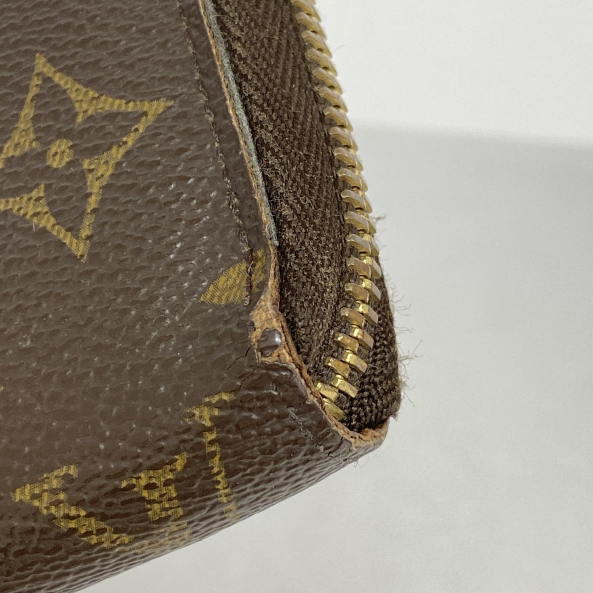 Louis Vuitton Long Wallet Monogram Zippy M60017 Brown Men's Women's