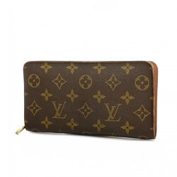 Louis Vuitton Long Wallet Monogram Porto Mone Zip M61727 Brown Women's