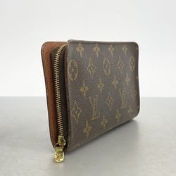 Louis Vuitton Long Wallet Monogram Porto Mone Zip M61727 Brown Women's