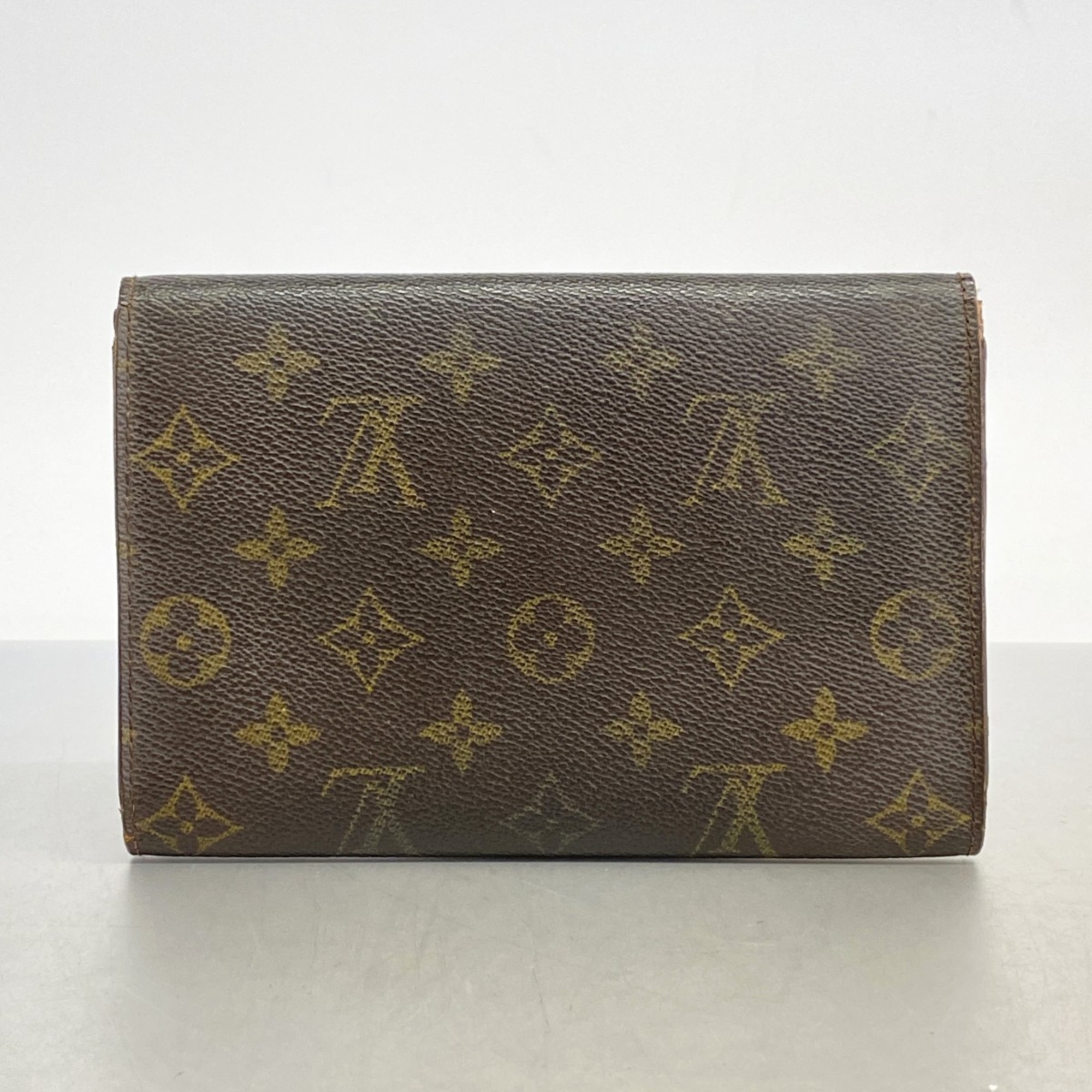 Louis Vuitton Tri-fold Wallet Monogram Pochette Passport M60135 Brown Men's Women's