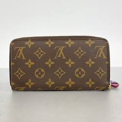 Louis Vuitton Long Wallet Monogram Totem Zippy Flamingo M61364 Brown Women's