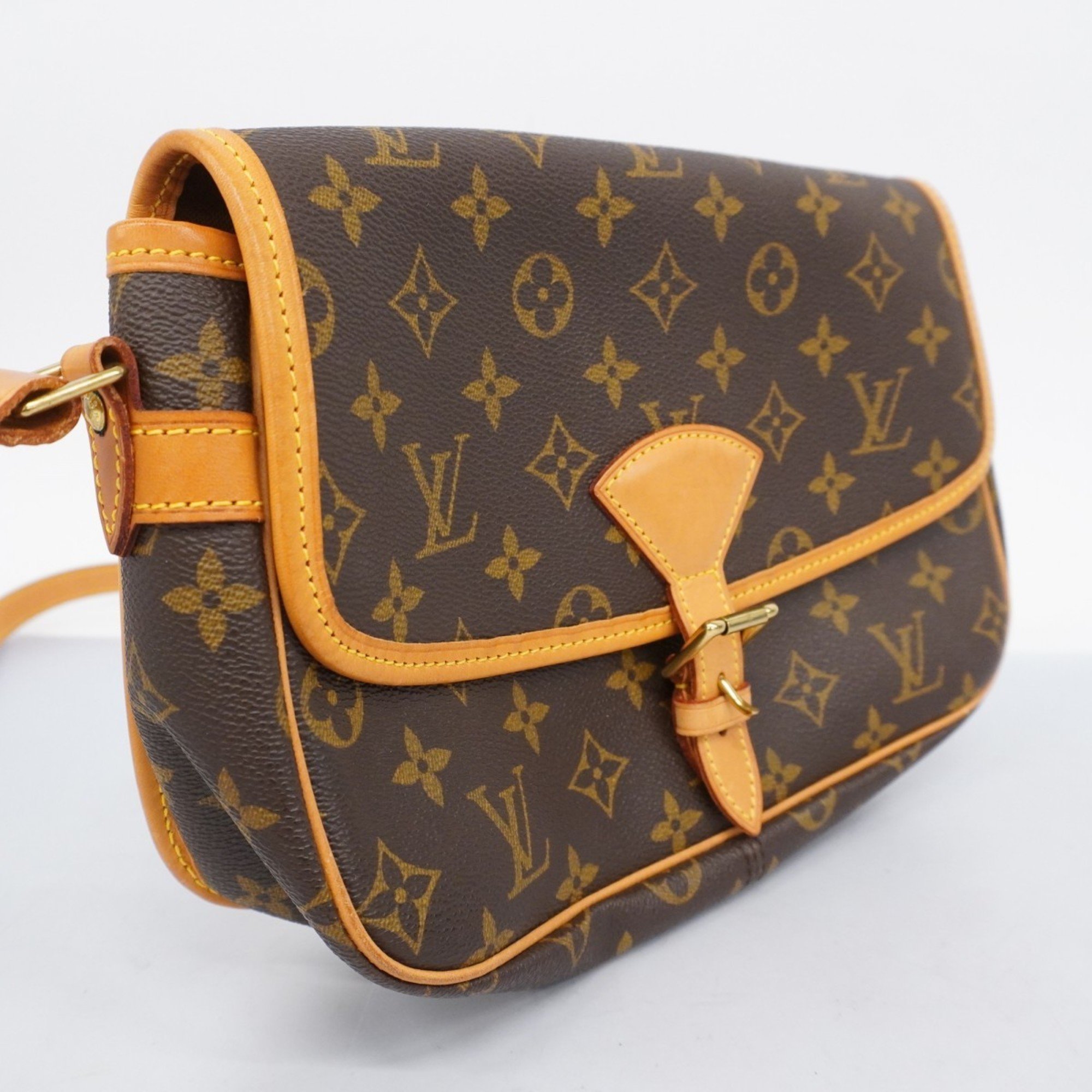 Louis Vuitton Shoulder Bag Monogram Sologne M42250 Brown Ladies