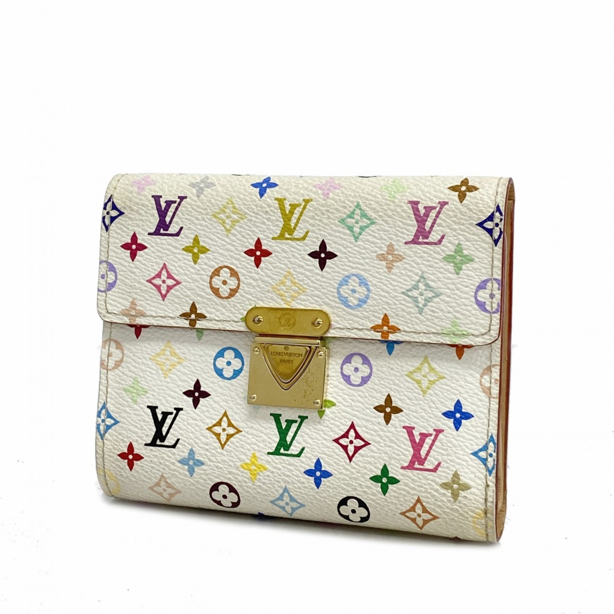 Louis Vuitton Tri-fold Wallet Monogram Multicolor Portefeuille Koala M58014 Bron Ladies