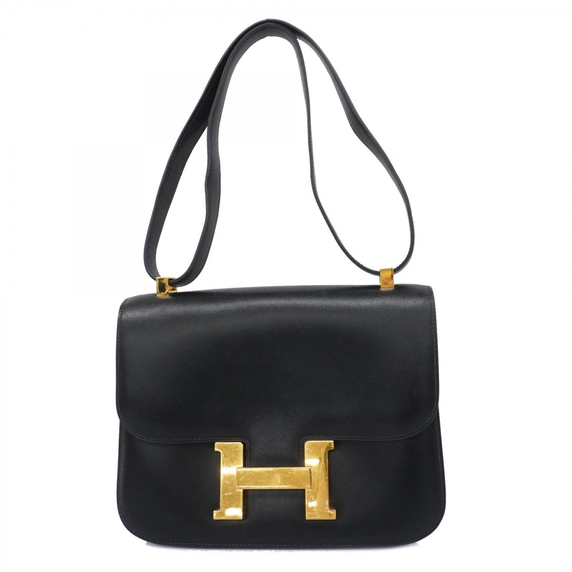 Hermes Shoulder Bag Constance Box Calf Black G Stamp Ladies