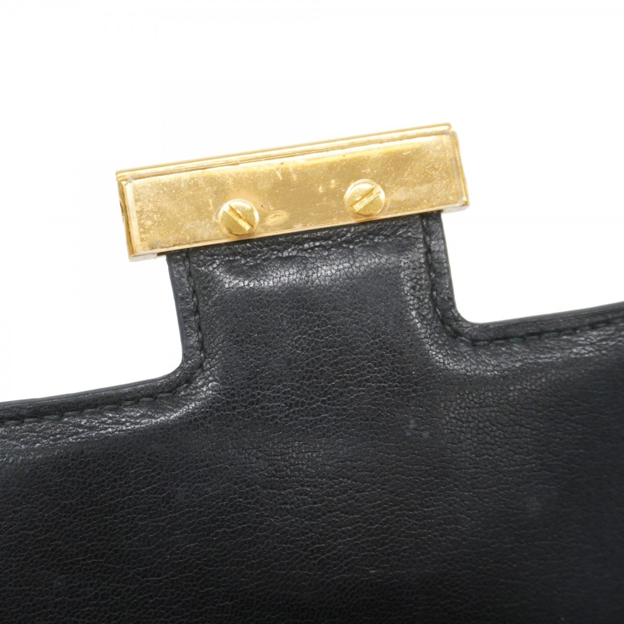 Hermes Shoulder Bag Constance Box Calf Black G Stamp Ladies