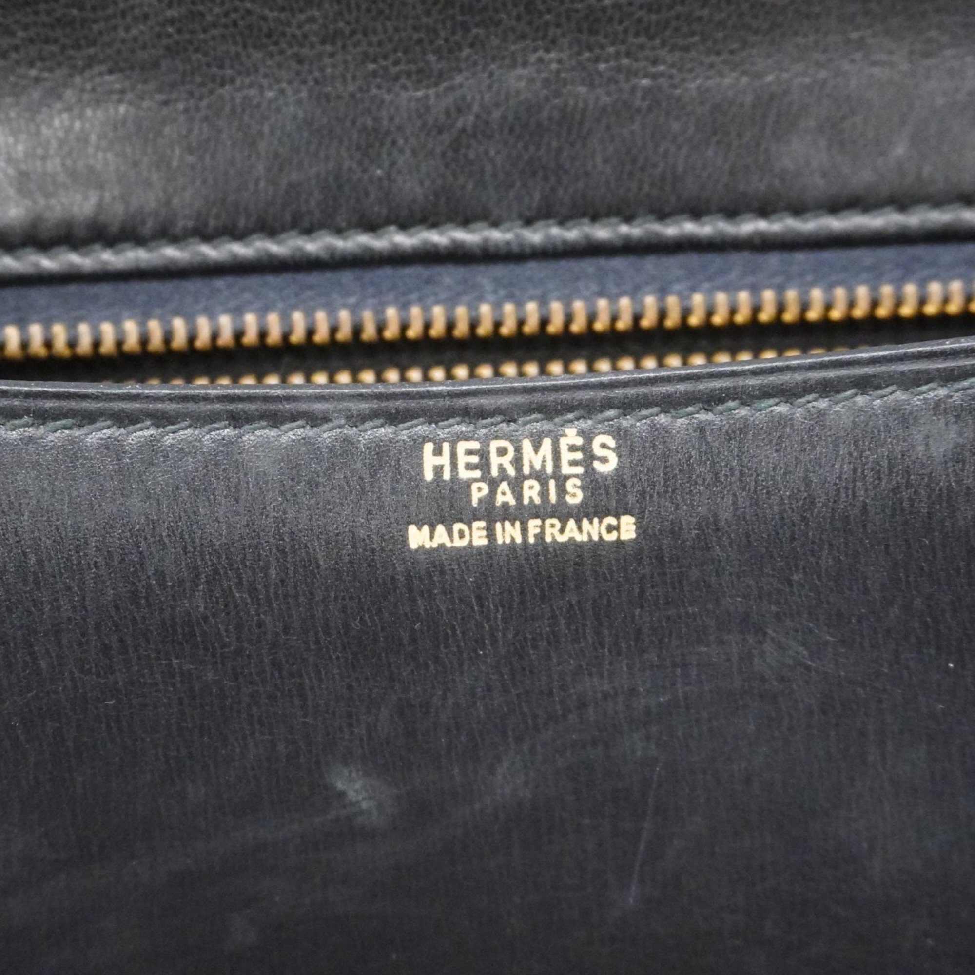 Hermes Shoulder Bag Constance Box Calf Black G Stamp Ladies