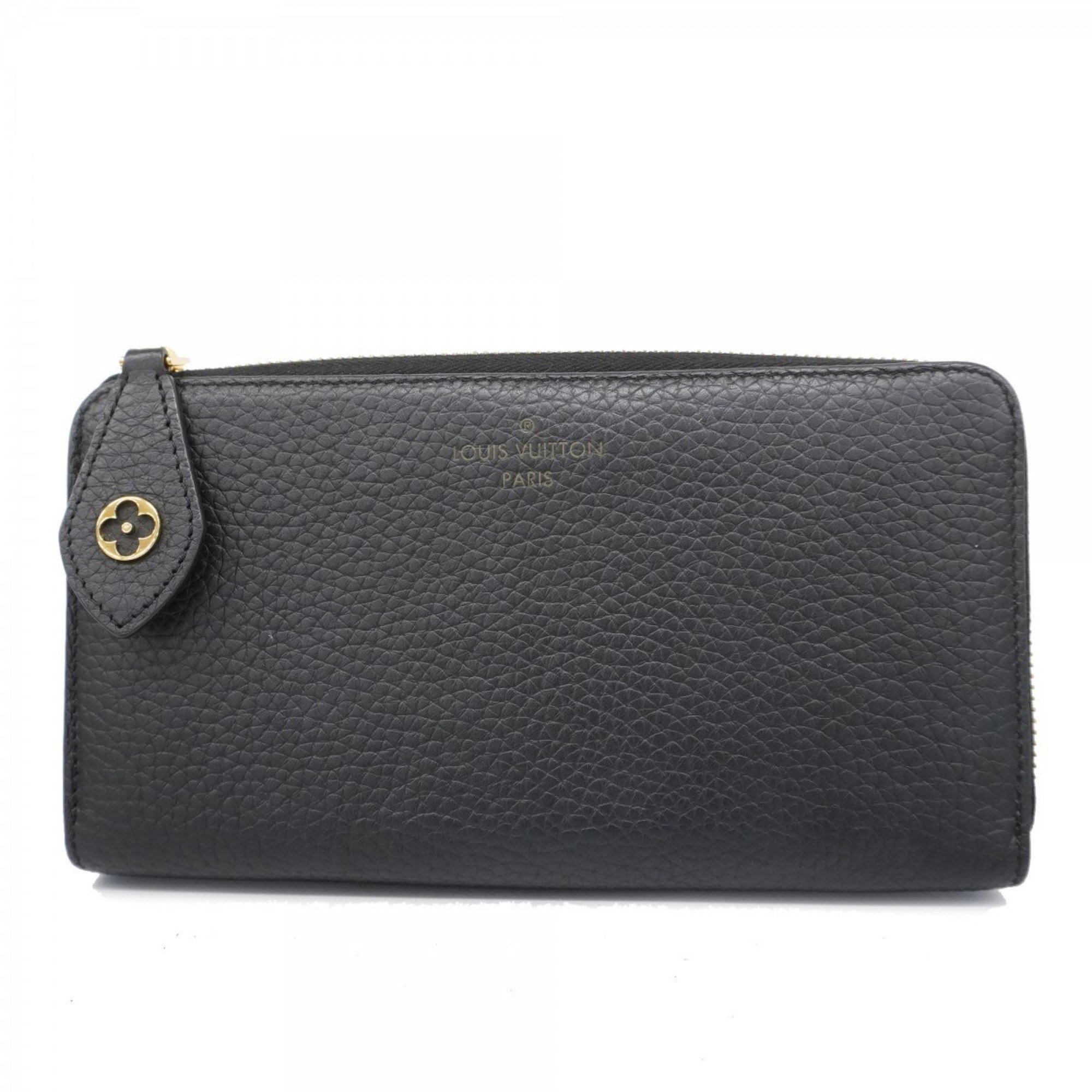 Louis Vuitton Long Wallet Portefeuille Comet M63102 Black Ladies