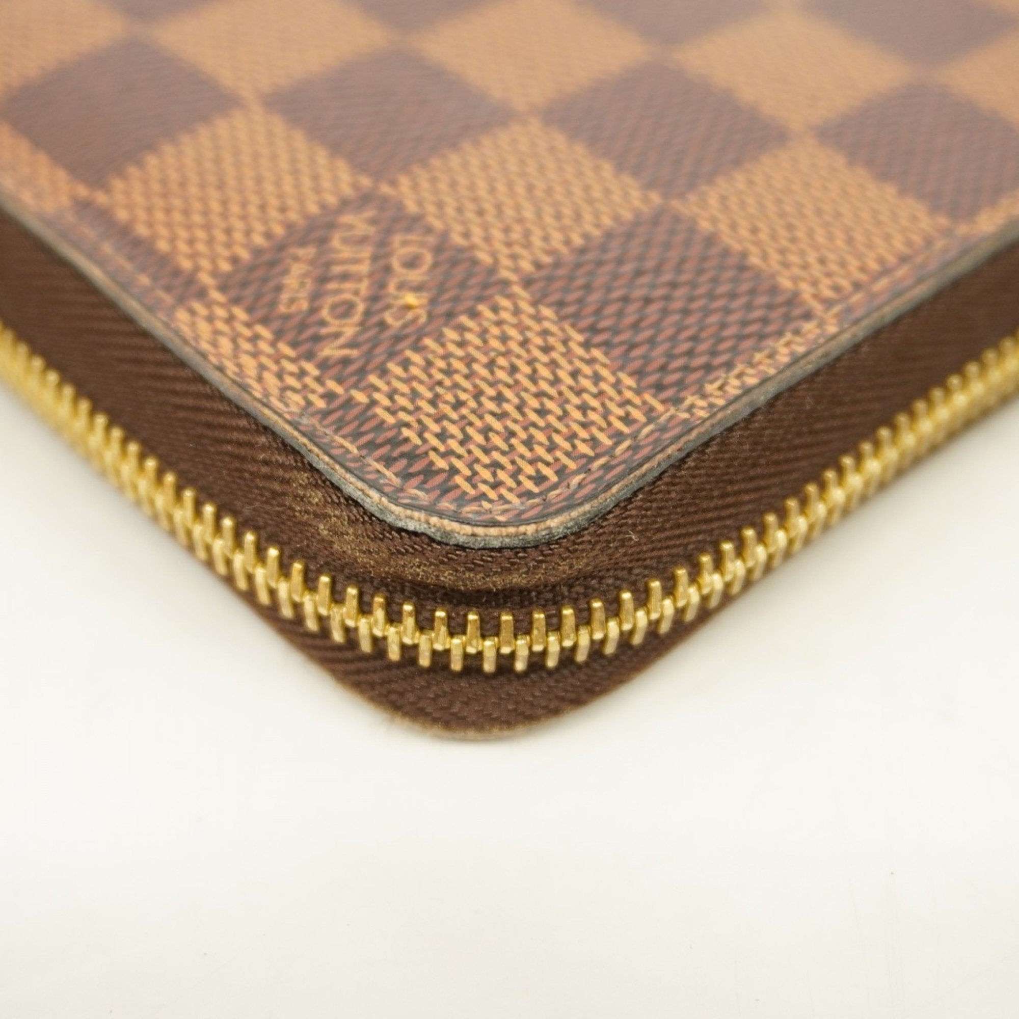 Louis Vuitton Long Wallet Damier Zippy N41661 Ebene Men's Women's