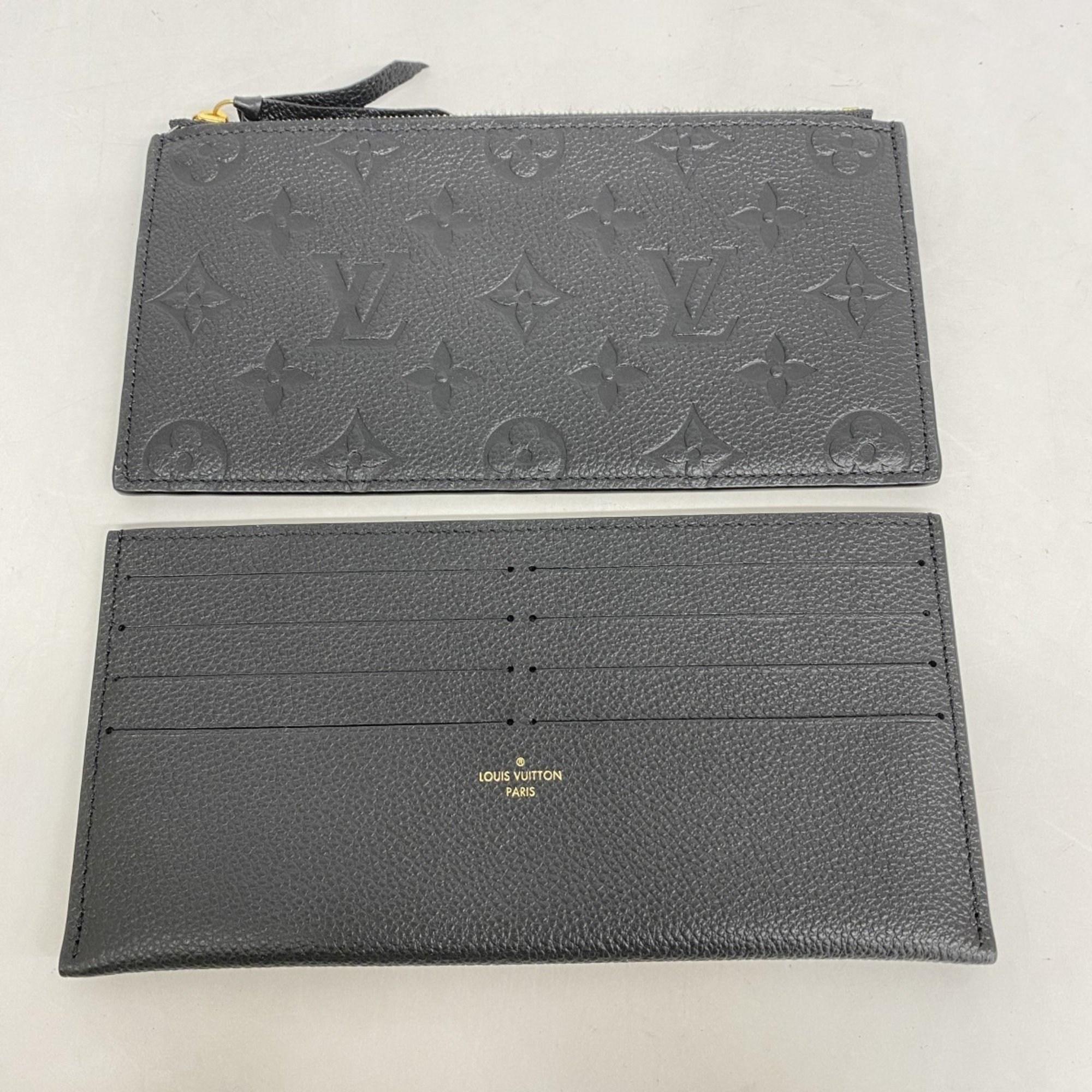 Louis Vuitton Shoulder Wallet Monogram Empreinte Pochette Felicie M64064 Black Women's