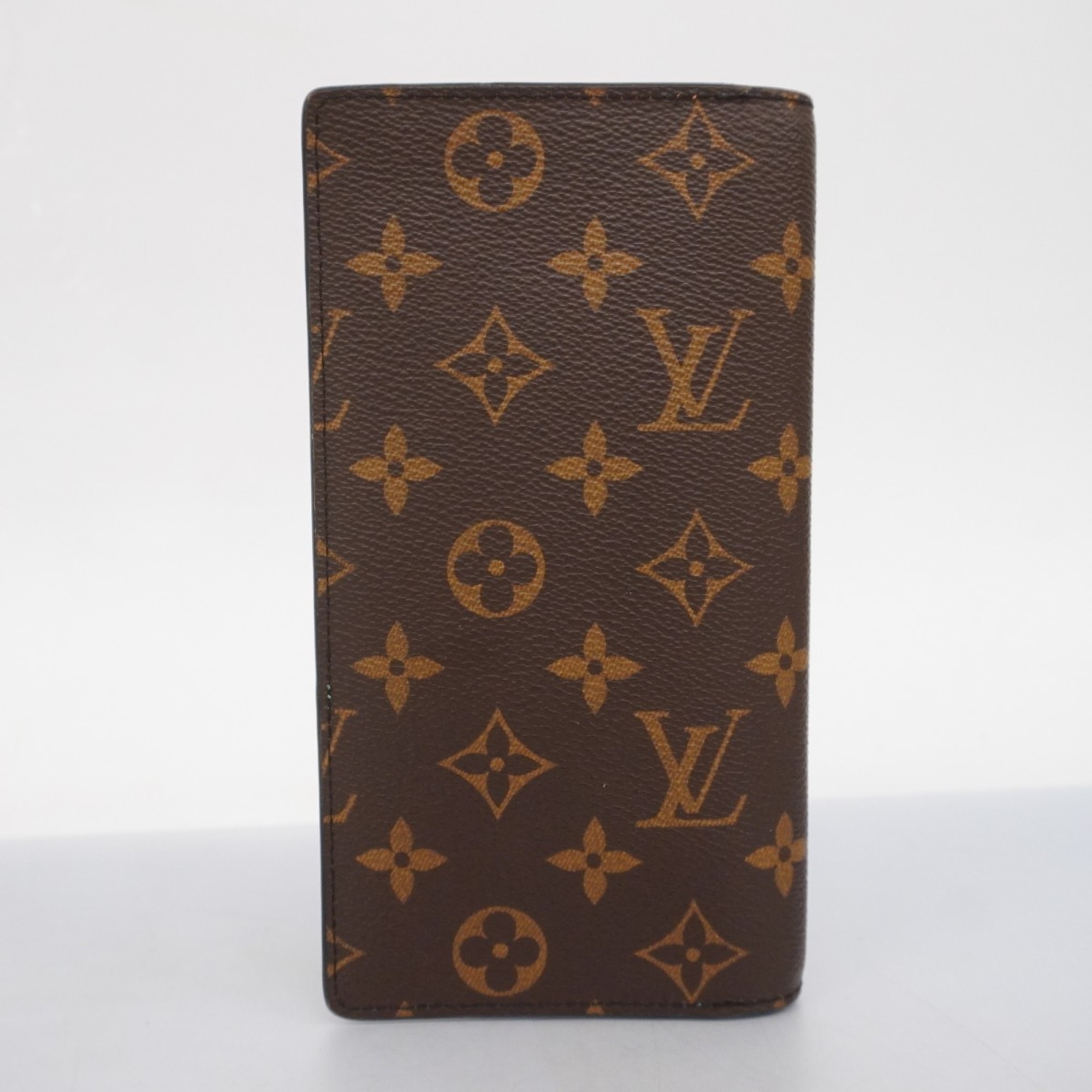 Louis Vuitton Long Wallet Monogram Portefeuille Brazza NM M80523 Brown Men's