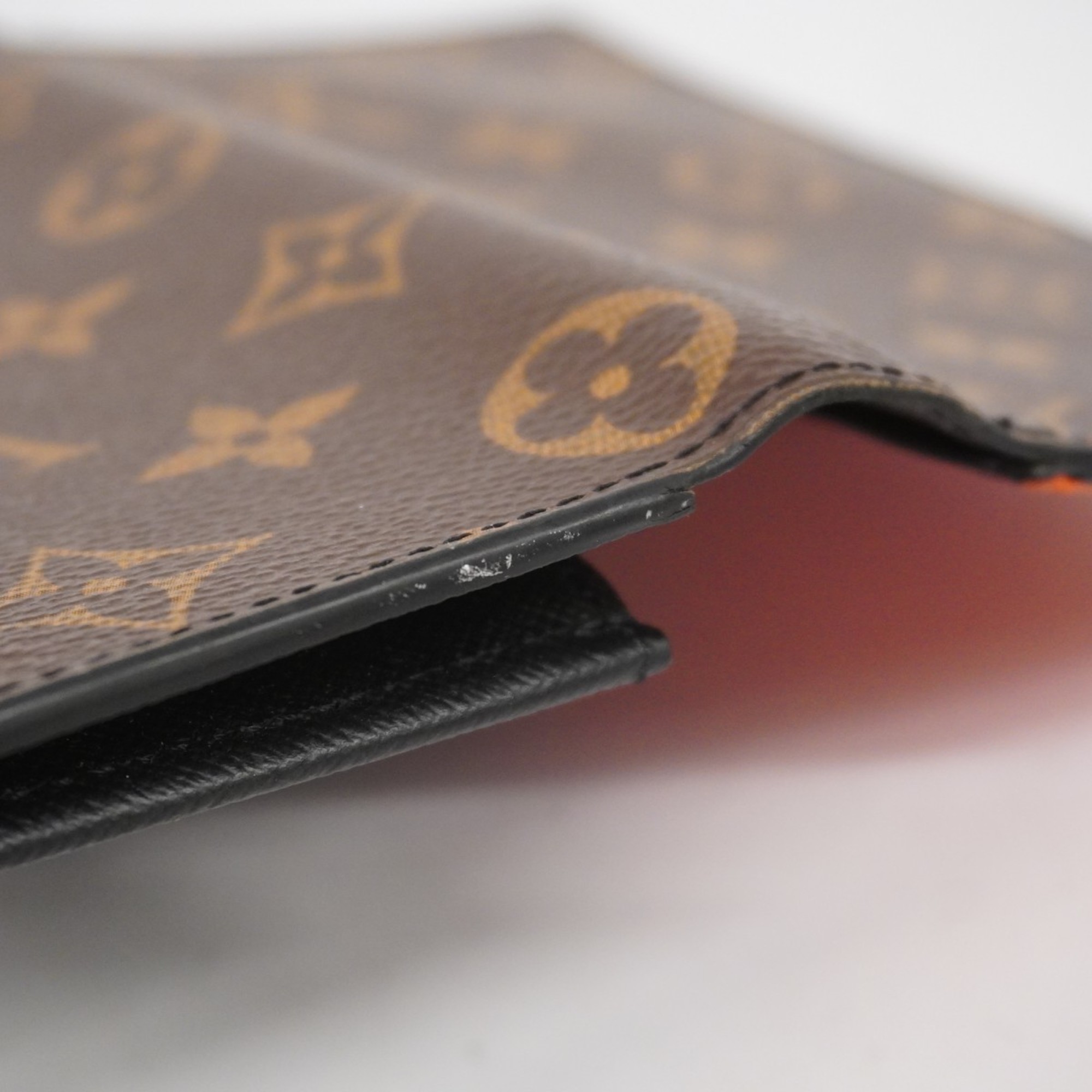 Louis Vuitton Long Wallet Monogram Portefeuille Brazza NM M80523 Brown Men's