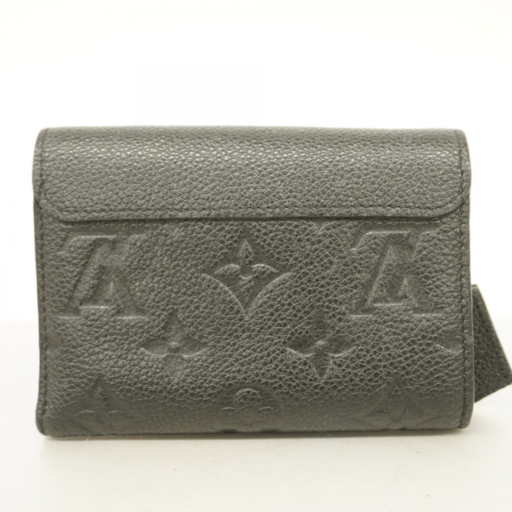 Louis Vuitton Tri-fold Wallet Monogram Empreinte Portefeuille Pont Neuf Compact M62184 Black Noir Ladies