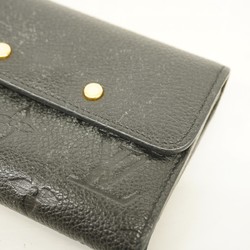 Louis Vuitton Tri-fold Wallet Monogram Empreinte Portefeuille Pont Neuf Compact M62184 Black Noir Ladies