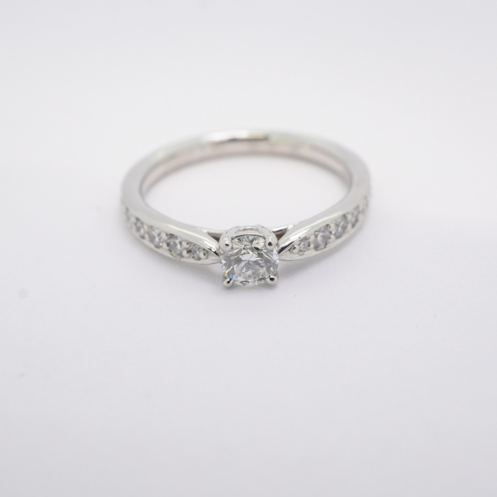 Tiffany Ring Harmony Half Eternity Diamond Pt950 Platinum 0.18ct Size 5 Ladies