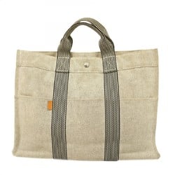 Hermes Tote Bag New Fool Toe MM Canvas Grey Men's Women's