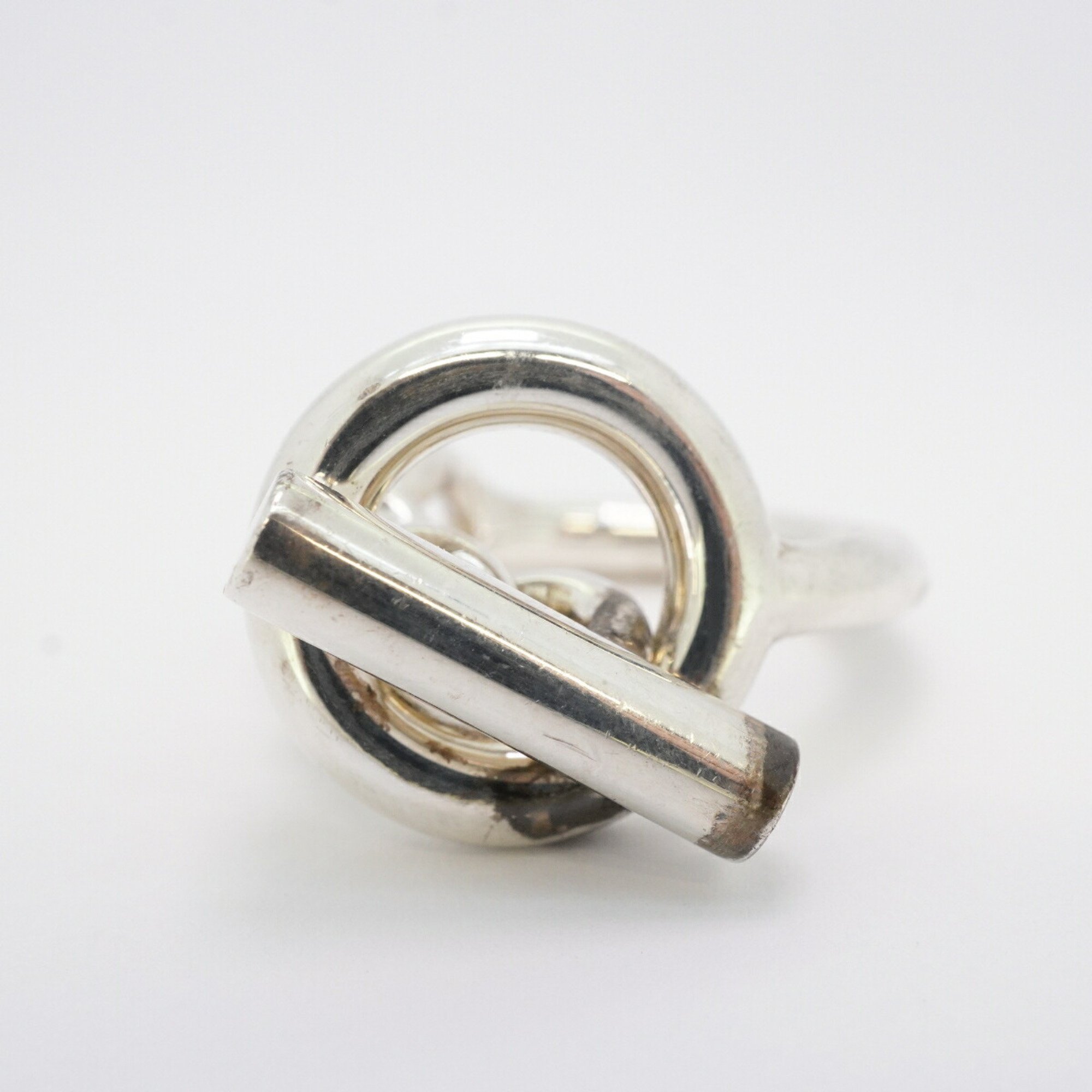 Hermes Ring Croisette Silver 925 Size 9 Ladies