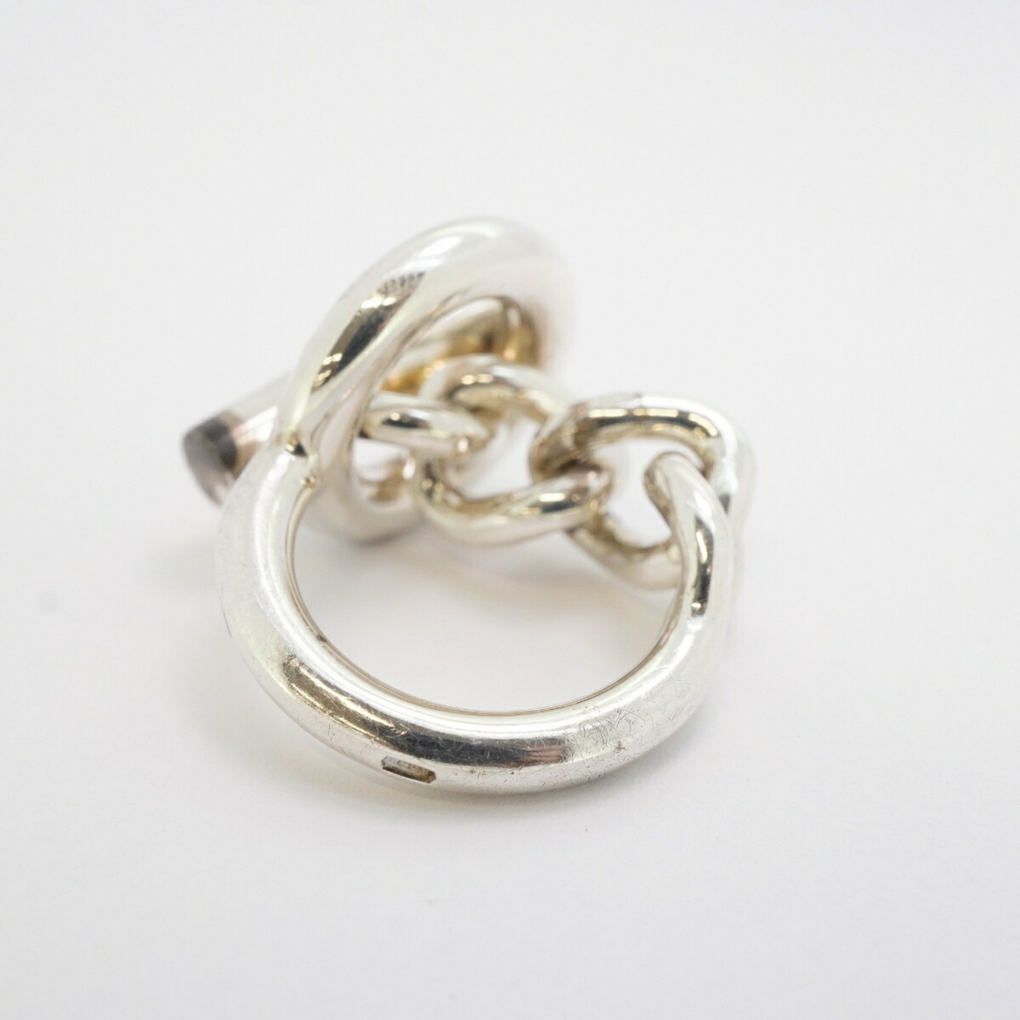 Hermes Ring Croisette Silver 925 Size 9 Ladies