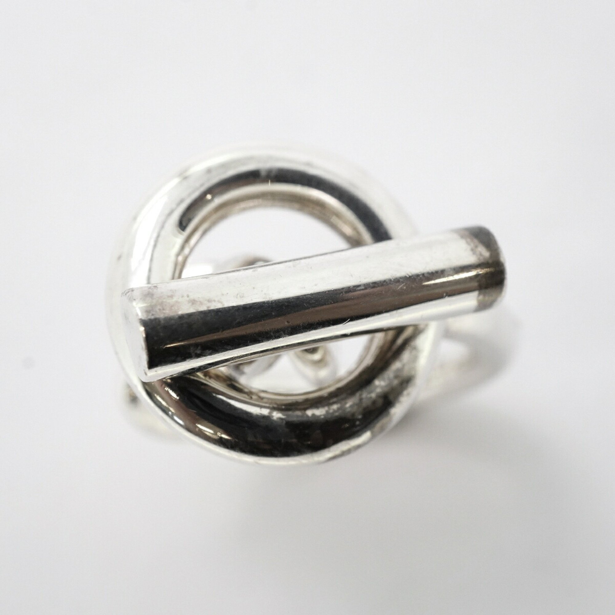 Hermes Ring Croisette Silver 925 Size 9 Ladies