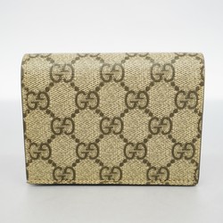 Gucci Wallet GG Supreme 648848 Brown Red Women's