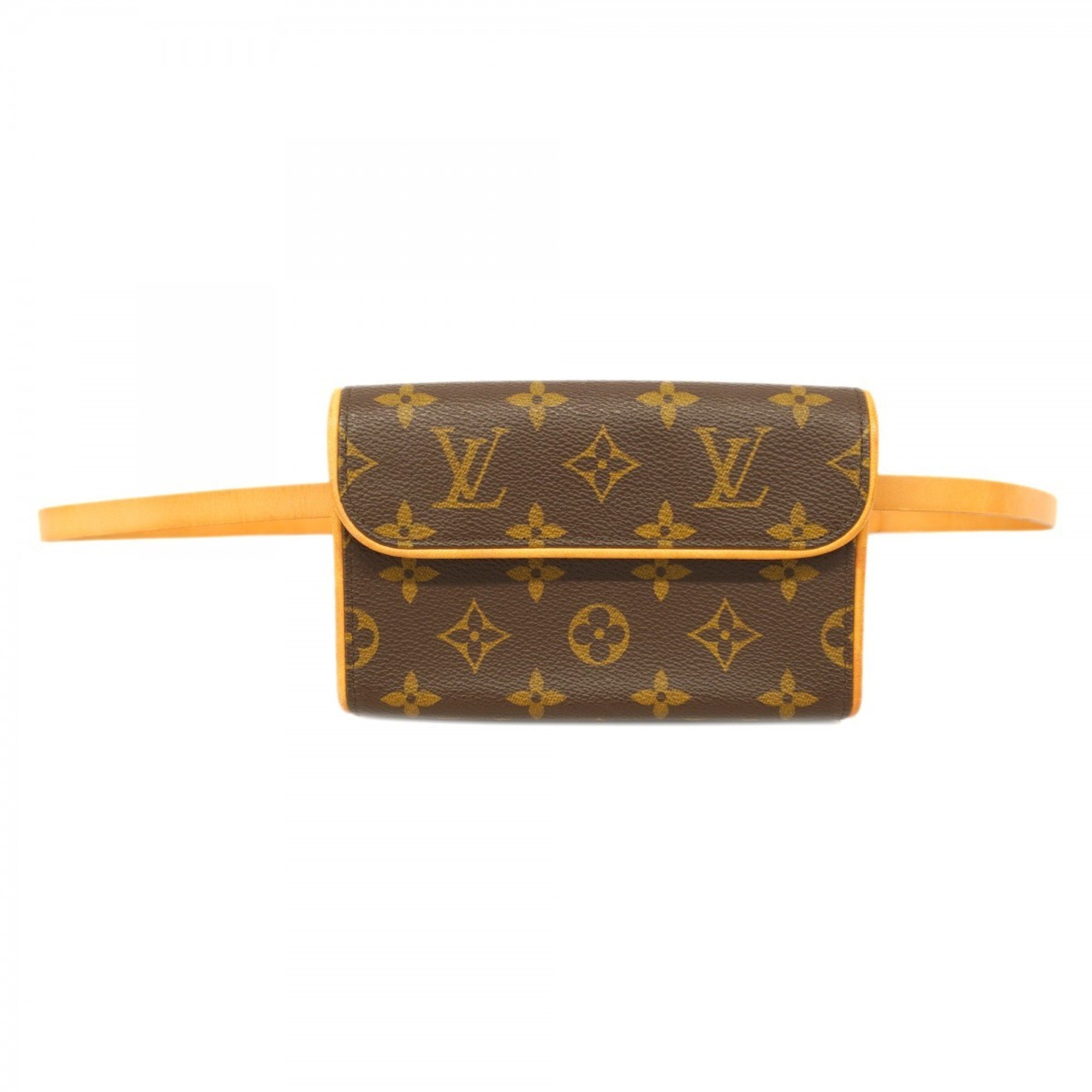 Louis Vuitton Waist Bag Monogram Pochette Florentine M51855 Brown Women's