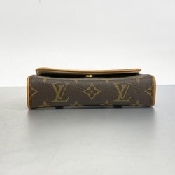 Louis Vuitton Waist Bag Monogram Pochette Florentine M51855 Brown Women's