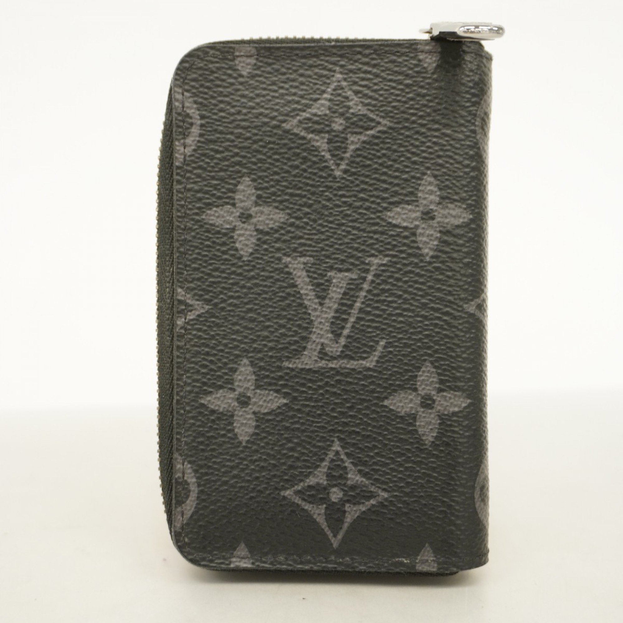 Louis Vuitton Wallet/Coin Case Monogram Eclipse Zipper Coin Purse Vertical M81662 Black Men's