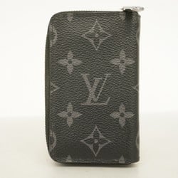 Louis Vuitton Wallet/Coin Case Monogram Eclipse Zipper Coin Purse Vertical M81662 Black Men's