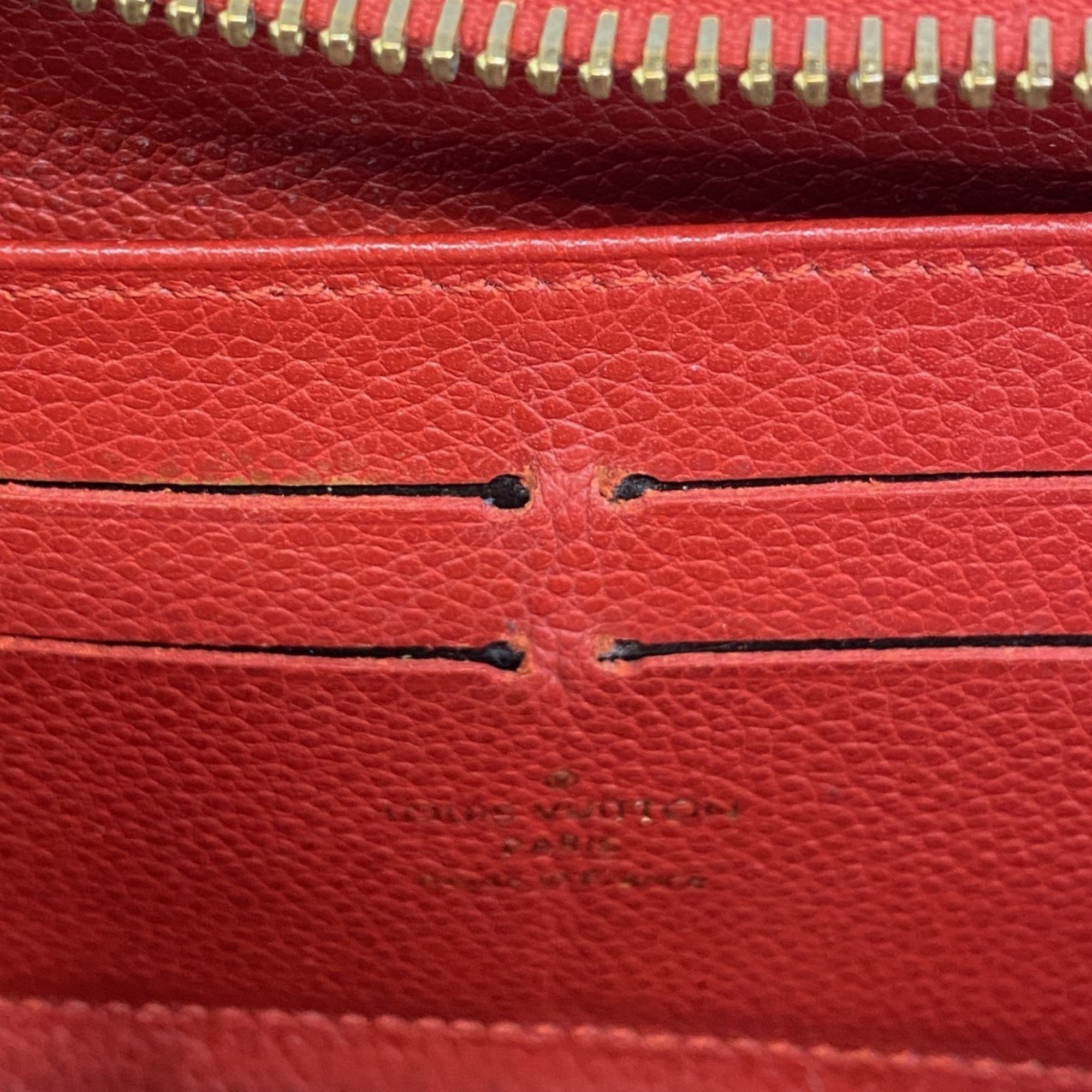 Louis Vuitton Long Wallet Monogram Empreinte Zippy M63691 Scarlet Ladies