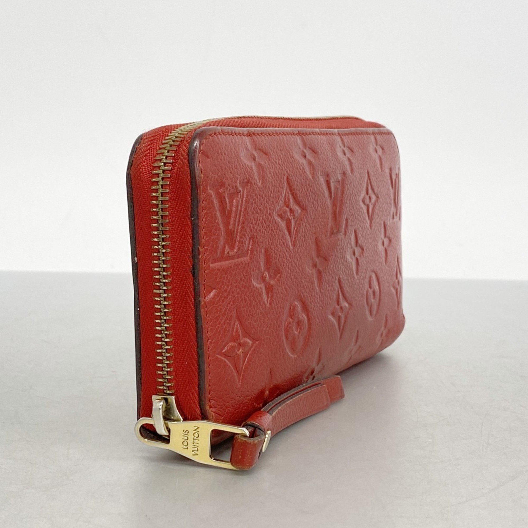 Louis Vuitton Long Wallet Monogram Empreinte Zippy M63691 Scarlet Ladies