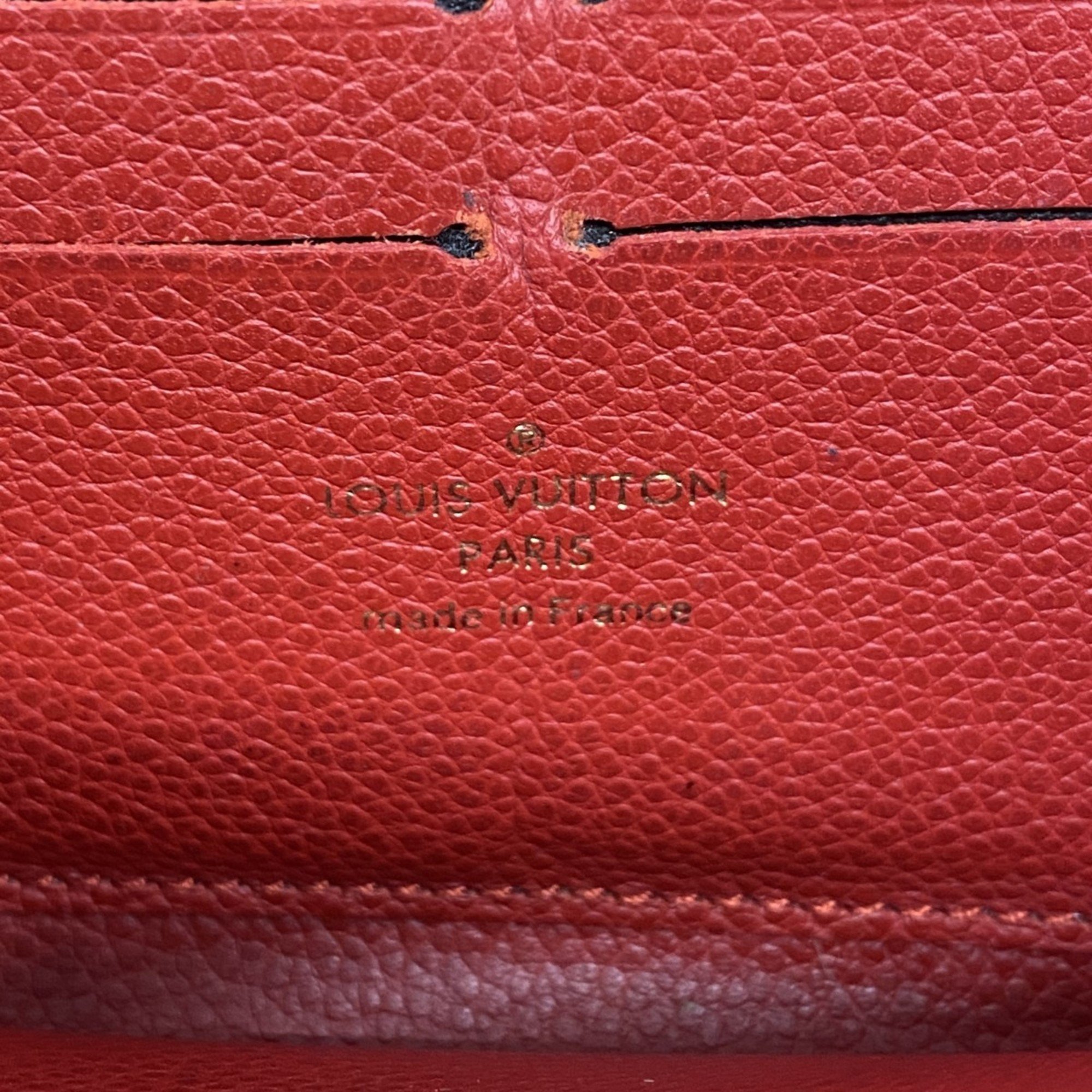 Louis Vuitton Long Wallet Monogram Empreinte Zippy M63691 Scarlet Ladies